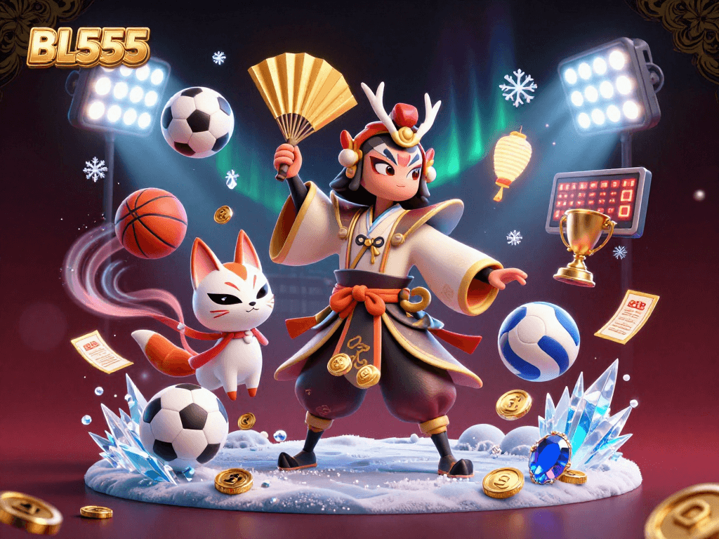 Catch the excitement at BL555 with dynamic gaming elements and vibrant characters in a thrilling casino scene.
