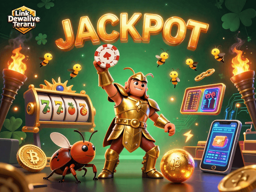 Play and win with Link Dewalive Terbaru as golden beetles celebrate big jackpots.