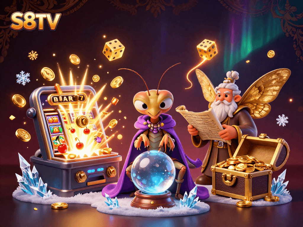 S8TV showcases an engaging 3D casino experience with vibrant characters, exciting jackpot elements, and dynamic graphics.