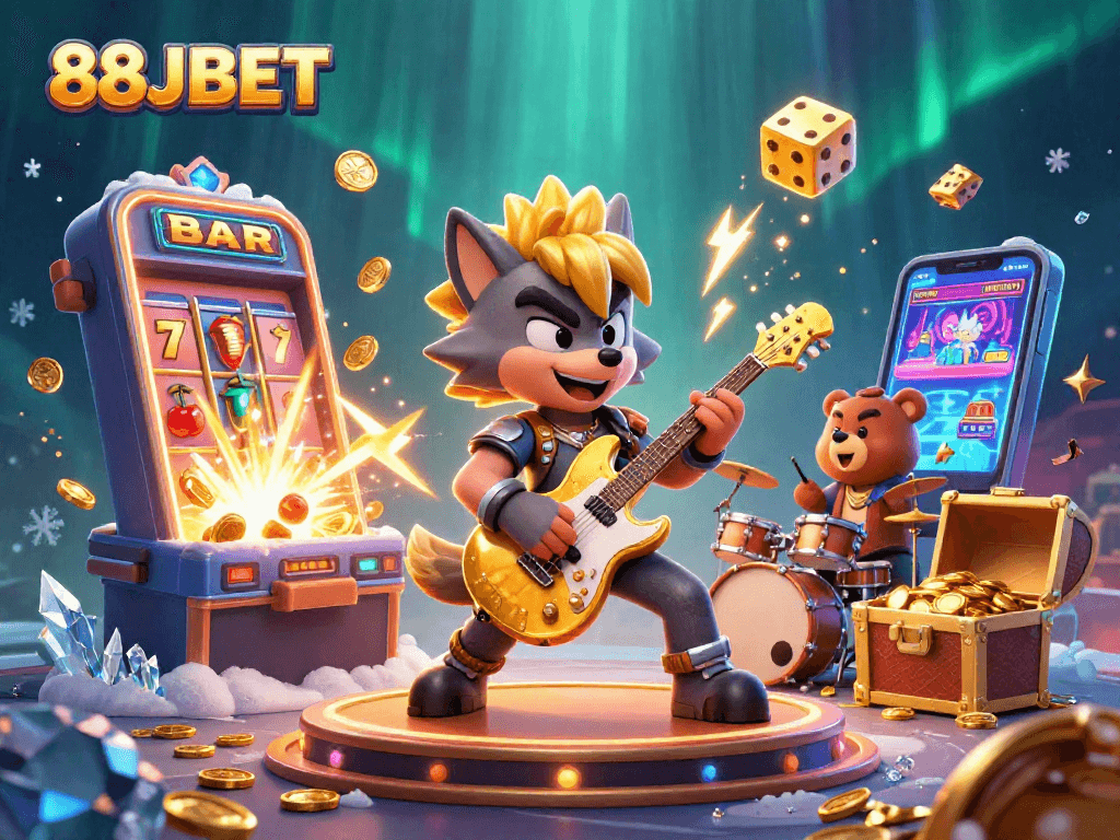Experience thrilling gameplay and winning jackpots at 88JBET in this dynamic casino scene.