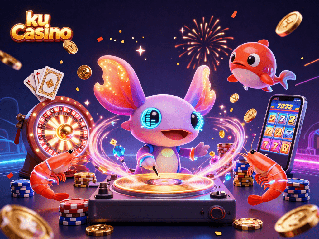 Engage with exciting gameplay at ku casino with neon characters and vibrant casino elements.
