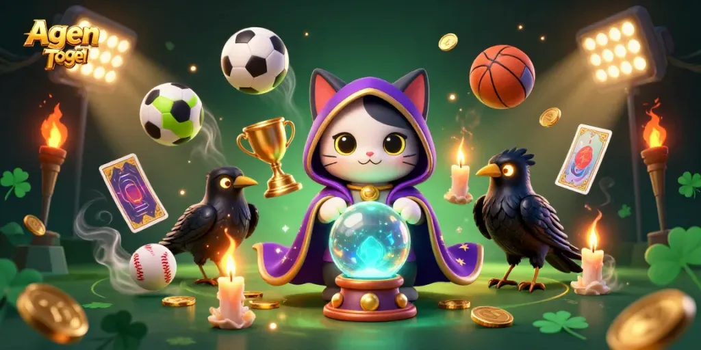 Agen Togel menghadirkan ilusi kartu tarot dan kucing mistik dalam suasana taruhan yang seru.