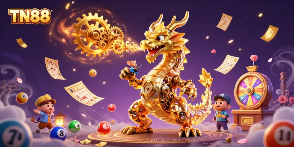Experience thrilling gaming at TN88 with our vibrant and engaging casino illustration.