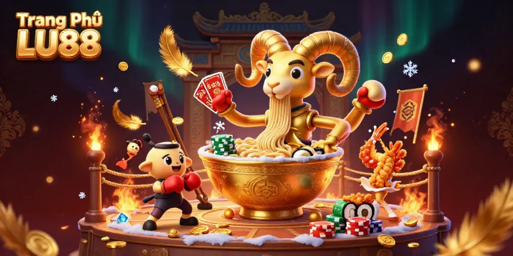 Engage in high-stakes action at Trang Chủ LU88, where colorful characters stack chips and deal cards.