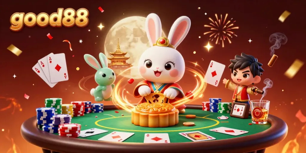 Engage with good88's thrilling gaming experience featuring immersive casino elements and festive celebration.