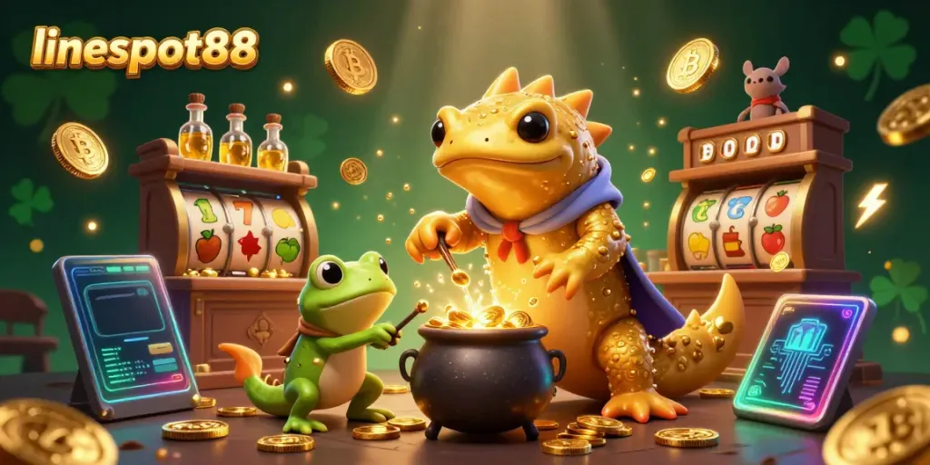 Experience slot excitement with lineslot88 as enchanted characters create gold and crypto treasures.