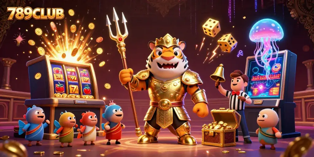 Experience thrilling gameplay with 789CLUB's underwater slot scene featuring dynamic characters and rich casino elements.