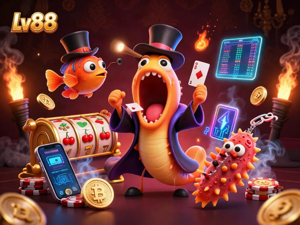 Engage with thrilling games at Lv88, featuring lively card tricks and dynamic casino elements.
