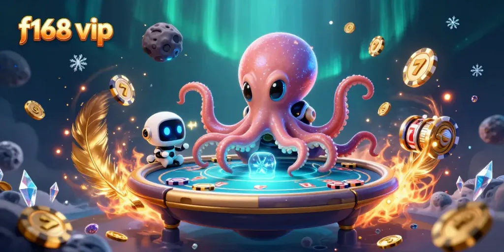 Engage with the exhilarating world of f168 vip slots featuring an octopus and robotic sidekick.