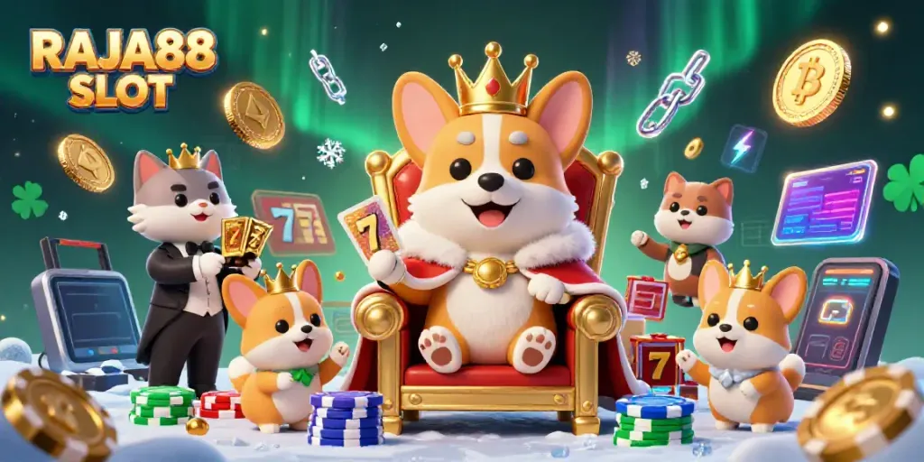 Engage with RAJA88 SLOT's thrilling world of vibrant games featuring royal characters and dynamic elements.