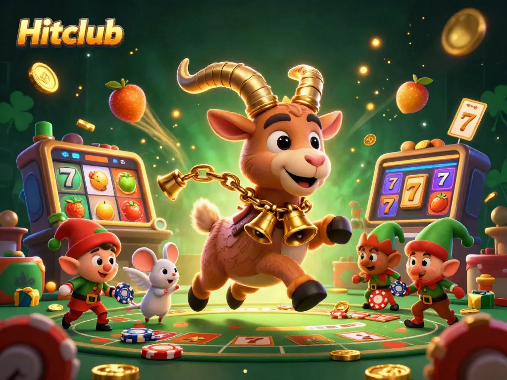 Experience thrilling gameplay at Hitclub with festive characters and vibrant casino elements.