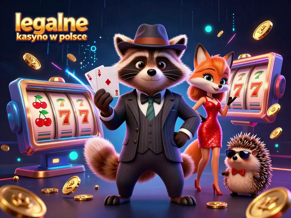 Experience the excitement at a legalne kasyno w polsce with friendly characters and vibrant casino elements.