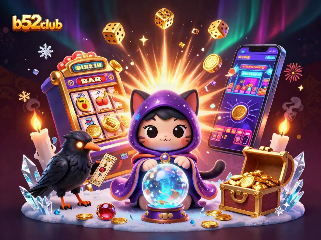 Experience the thrill of b52club with enchanting characters and casino elements bursting with excitement.