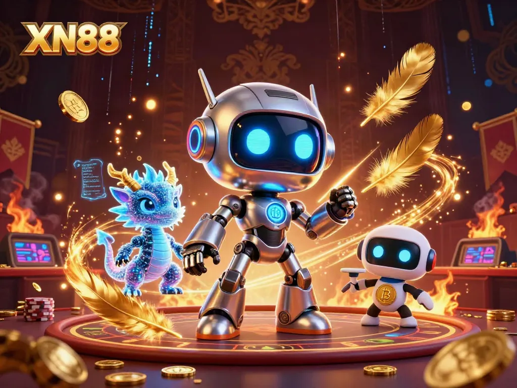 Engage with XN88's vibrant casino scene featuring advanced game elements, stunning visuals, and iconic characters.