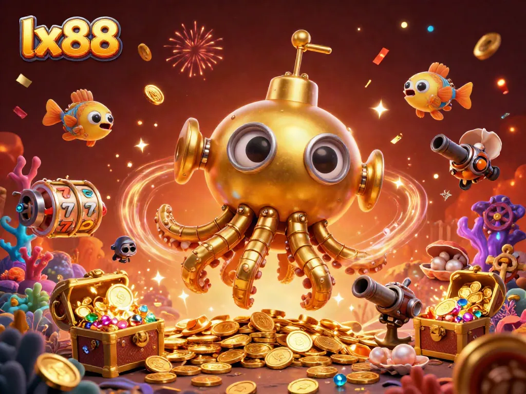 Experience thrilling gameplay with lx88 in this vibrant, action-packed casino illustration.