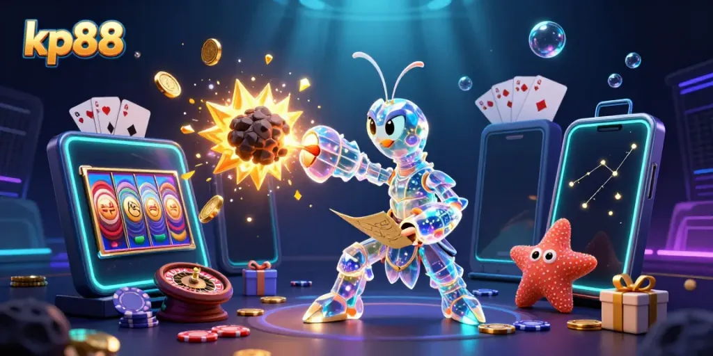 Win big with kp88 as a galactic samurai mantis shrimp explodes treasure through an epic casino adventure.