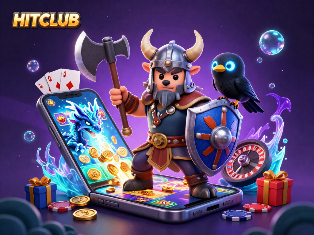 Engage in thrilling gameplay at HITCLUB with a Viking wolf warrior and ice-breathing dragon.