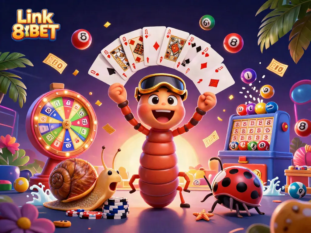 Experience thrilling gameplay action at Link 8XBET with vibrant casino characters and exciting elements.